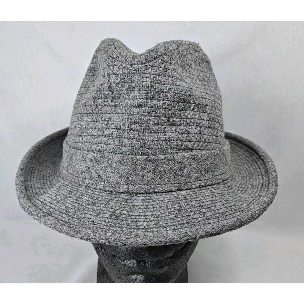 Dobbs Fifth Avenue Hat Mens 7 3/8 Gray Tweed Fedora Union Made NY Vintage Trilby